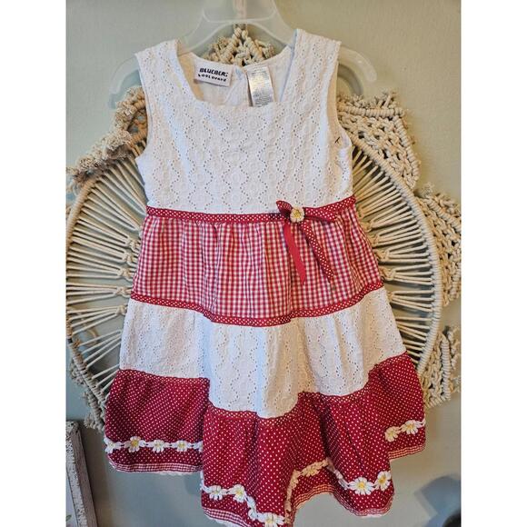 Sz 5 Red & Daisy Blueberi Boulevard Dress - Picture 1 of 2